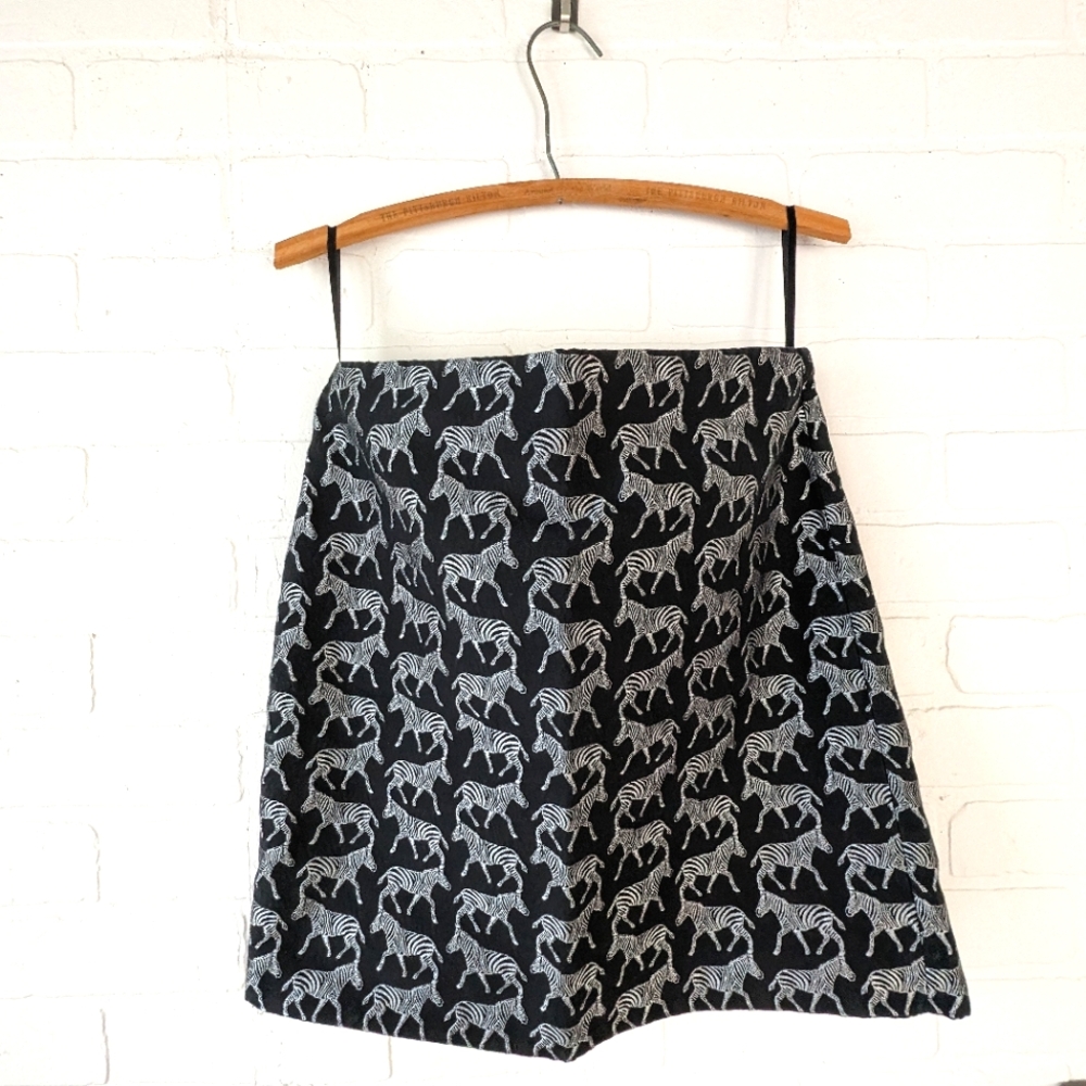 J Crew Factory Zebra Mini Skirt